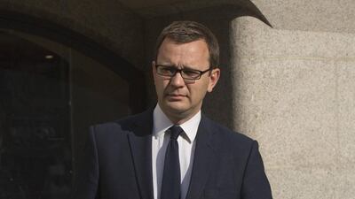 The former News of the World editor Andy Coulson leaves the Old Bailey courthouse in London on June 24, 2014, after being found guilty of conspiring to intercept messages to break news about royalty, celebrities and victims of crime. Neil Hall / Reuters