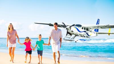Kids under 12 fly free with Seawings when an adult pays. Seawings