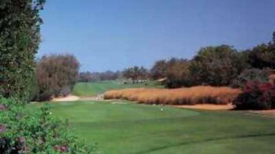 This is the fourth and the 13th hole at the Jebel Ali Golf Course, as the course has only nine holes.