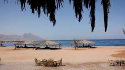 Castle Beach Resort in Ras al Shitan, south of Taba, once received many Israeli visitors but is now mostly empty except for some Egyptian guests due to a terrorist attack in 2004 that was said to target Israelis.