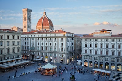 The property extends Florence's artistic legacy indoors, from Olga Polizzi’s curated interiors to exclusive after-hours access to major exhibitions. Photo: Hotel Savoy, a Rocco Forte Hotel