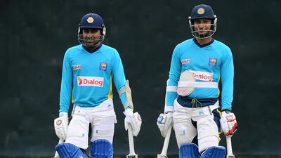Sri Lanka possess impressive batting prowess, particularly from Kumar Sangakkara, right, and Mahela Jayawardene, left. Ishara S Kodikara / AFP
