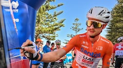 Jay Vine has now won the Tour Down Under on two occasions. AFP