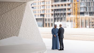 Sheikh Abdullah with Jean-Noel Barrot, the French Foreign Minister