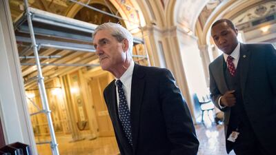 - In this June 21, 2017 file photo, Special counsel Robert Mueller after a closed-door meeting on June 21, 2017, with members of the Senate Judiciary Committee about Russian meddling in the election and possible connection to the Trump campaign. J.Scott Applewhite/ AP