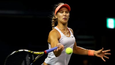 Eugenie Bouchard of Canada in action during her women's singles quarter final match against Venus Williams of the United States at the Toray Pan Pacific Open last week. Koji Watanabe / Getty Images
