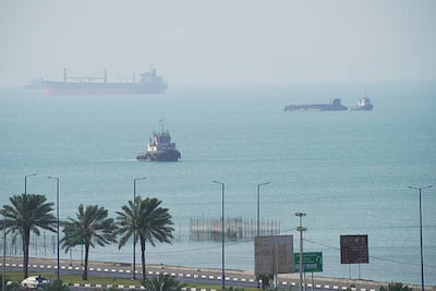 Vessels in the Strait of Hormuz. Getty Images