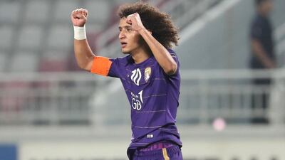 Omar Abdulrahman celebrates scoring in the Asian Champions League semi-final second leg as Al Ain advanced to the final last month. Karim Jaafar / AFP / October 18, 2016