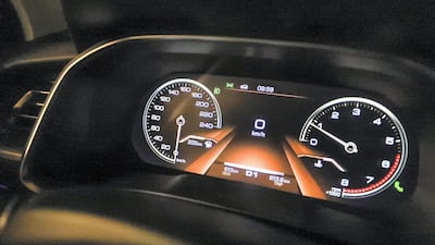 The virtual dash dials look contemporary. Victor Besa / The National