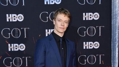Alfie Allen (Theon Greyjoy) arrives for the 'Game of Thrones' final season premiere at Radio City Music Hall on April 3, 2019 in New York. AP