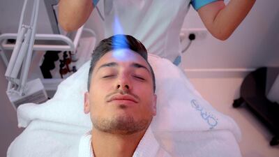 Cryo’s first US branch will open in Hollywood on October 15. Above, a client at Cryo Health in Dubai. Courtesy Cryo Health