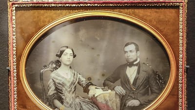 Benjamin Franklin Pease (1822-1888). Portrait of a couple, Lima, Peru, 1852-56. Daguerreotype. Paris, Musee du quai Branly-Jacques Chirac. Victor Besa / The National