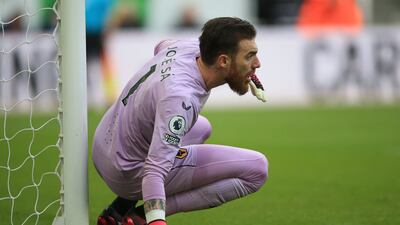 WOLVES RATINGS: Jose Sa - 6. Had little to do other than to pick the ball out of his net in the first half. The deflection on Almiron’s shot gave him no chance of making the save. AFP