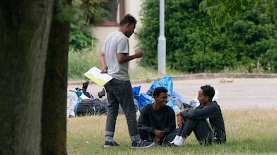 Migrants at the Wethersfield asylum centre in Essex. PA/file