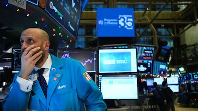 Traders on the floor of the New York Stock Exchange. Global stocks fell and oil prices rose following news that the US military killed Qassem Soleimani, the leader of Iran's elite paramilitary forces. AFP