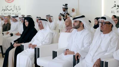 Sheikh Mansoor bin Mohammed, President of the UAE National Olympic Committee, and Sheikha Latifa bint Mohammed, Chairwoman of the Dubai Culture and Arts Authority, were among the senior officials at the event