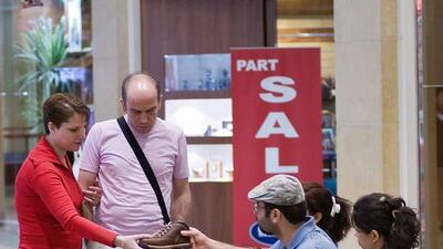 Shoppers at Dubai’s Al Ghurair Mall during the 2014 edition of DSF. Charles Crowell for The National