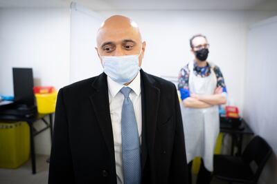 Health Secretary Sajid Javid will this week decide whether to push forward with mandatory vaccinations for health workers. PA