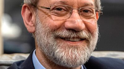 Iranian Parliament Speaker Ali Larijani looks on during a meeting at the government palace in Beirut, Lebanon, 17 February 2020. EPA