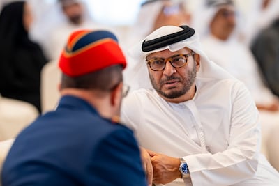 Dr Anwar Gargash attends an Artificial Intelligence event at the Sea Palace. Omar Al Askar / UAE Presidential Court ---