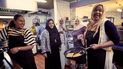 Hiwot Dagnachew, Aysha Bora, Halima Al-huthaifi, Ahlam Saeid, Munira Mahmud. The Duchess has made several visits to the kitchen and helped bring the book to fruition Reuters