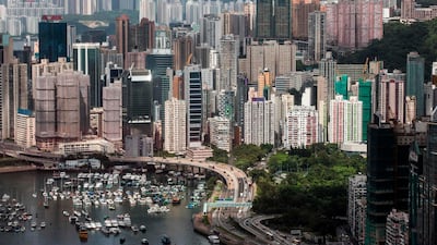 Hong Kong is feeling economic pressure from home and abroad. AFP