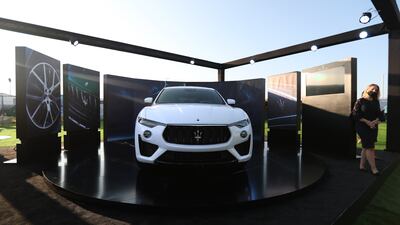 Maserati's Levante on display at No Filter DXB. EPA