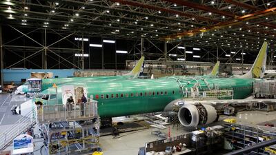 Boeing's new 737 MAX-9 under construction at the production facility in Renton, Washington. Jason Redmond / Reuters