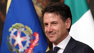 ROME, ITALY - JUNE 01: Italy's new Prime Minister Giuseppe Conte arrives at Palazzo Chigi to open his first cabinet meeting on June 1, 2018 in Rome, Italy. Law professor Giuseppe Conte has been chosen as Italy's new prime minister by the leader of the 5-Star Movement, Luigi Di Maio, and League leader Matteo Salvini. (Photo by Elisabetta Villa/Getty Images)