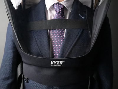 The BioVYZR helmet. Source: VYZR Technologies Inc.