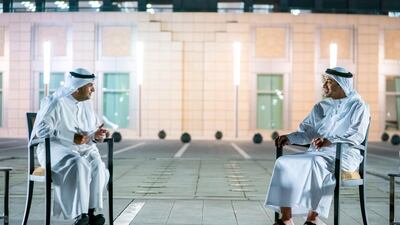 Sheikh Abdullah bin Zayed, Minister of Foreign Affairs and International Co-operation, meets Dr Nayef Al Hajraf, the Secretary-General of the Gulf Co-operation Council in Abu Dhabi. Wam