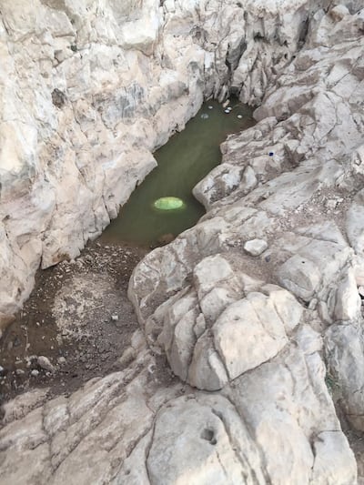 Watermelons and soft drinks stored in natural spring water in the Qara Chokh mountain range by ISIS fighters. Peshmerga image provided to The National