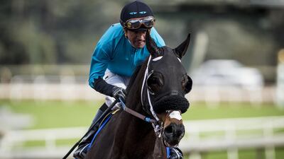 Kent Desormeaux rides St Joe Bay to win the Palos Verdes Stakes at Santa Anita Park on February 4, 2017 in Arcadia, California. Alex Evers / Getty Images