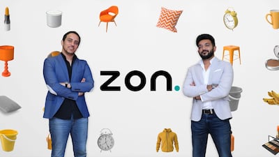 Arif Saiyad, chief executive and co-founder of Zon (R), and Marwan Al Damrawi (L), one of the investors in the start-up. Courtesy Zon