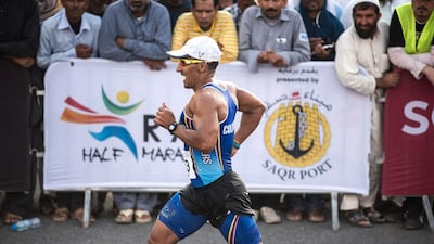 Francisco Santos (Columbia) heads towards the finish line.