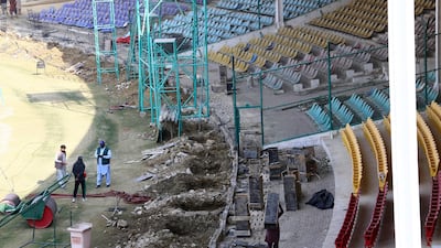 The National Stadium in Karachi requires considerable amount of work before it is ready to host the Champions Trophy which begins on February 19. EPA