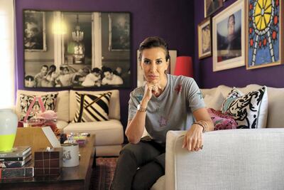 Nadine Kanso in the living room of her Jumeirah 2 home. Pawan Singh / The National