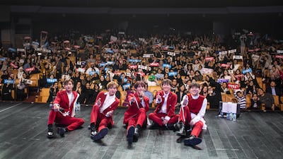 BIG performing at the Cultural Foundation in Abu Dhabi. Courtesy Korean Cultural Center