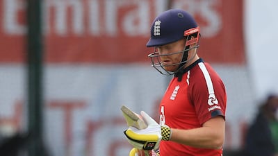 England's Jonny Bairstow after losing his wicket. Reuters