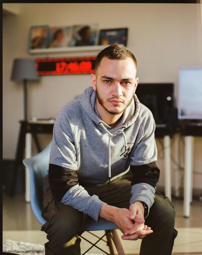 Artist Khaled Fouad, also known as Kafv, in his studio. Photo by Jandri Angelo Aguilor