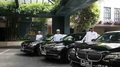 Five-star hotel limousine service at the Mandarin Oriental in Bangkok. Courtesy Mandarin Oriental Hotel Group