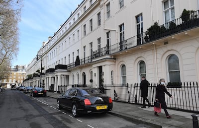 Belgravia mansions at Eaton Square, London. EPA