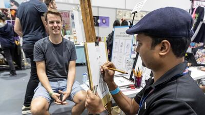 Caricaturists were hard at work. Antonie Robertson / The National