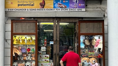 Toys fill the shop windows