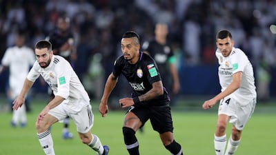 Caio, centre, is expected to leave Al Ain for Benfica when his two-year contract expires this summer. Chris Whiteoak / The National