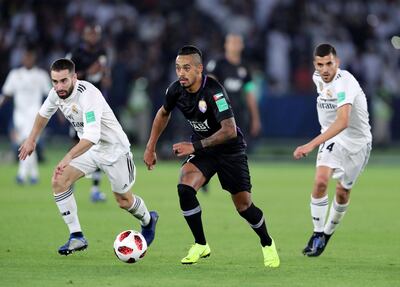 Caio, centre, is expected to leave Al Ain for Benfica when his two-year contract expires this summer. Chris Whiteoak / The National