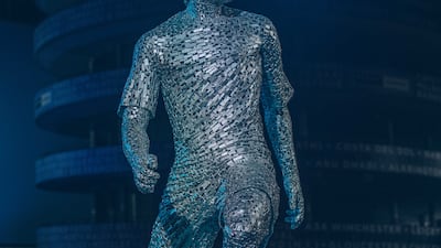 Manchester City unveil a statue of club legend David Silva at the Etihad Stadium. Courtesy Manchester City FC