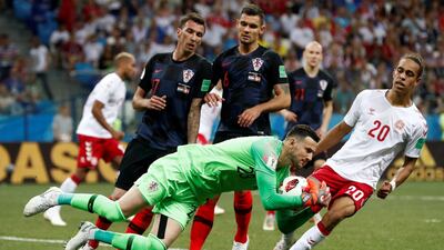 Danijel Subasic of Croatia makes a save during the round of 16 match between Croatia and Denmark. Damir Sagolj / Reuters