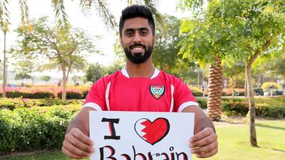 Mohammed Al Balooshi is half-Emirati and half-Bahraini and insists he does not mind who wins the opening clash on Saturday. Pawan Singh / The National