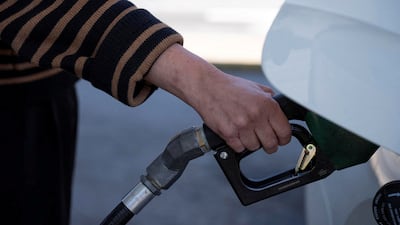 A petrol pump in Atlanta, Georgia. US diesel stocks ended last month at a 14-year seasonal low. Reuters